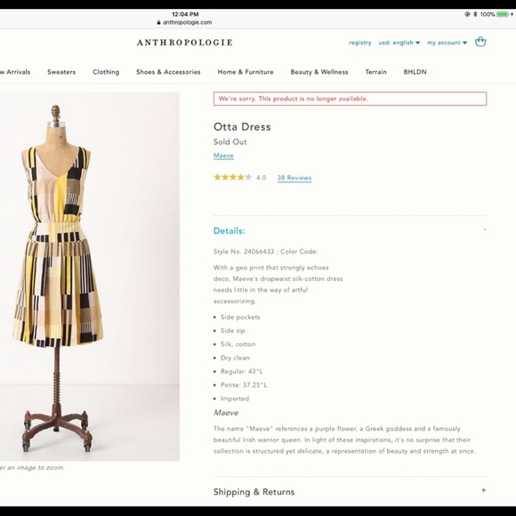 Anthropologie Maeve Otta Dress - Picture 4 of 7